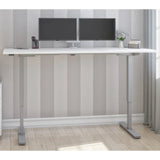 Bestar Upstand 76.2 cm x 182.9 cm (30 in. x 72 in.) Height Adjustable Desk with Dual Monitor Arm product image 2