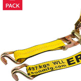 Erickson 8.2 m (27 ft.) Ratchet Strap with Double J Hooks 2-pack product image 5