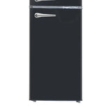 Frigidaire 7.5 cu ft Black Retro Top Mount Refrigerator with Classic Chrome Handle product image 5