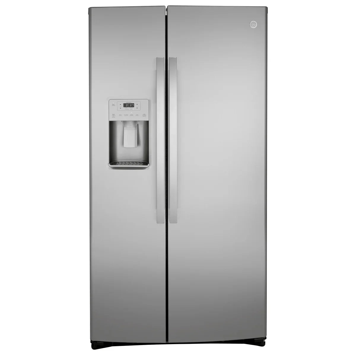 GE 36 in. 25.1 cu.ft. Stainless Steel Side-by-Side Refrigerator with FrostGuard Technology product image 1