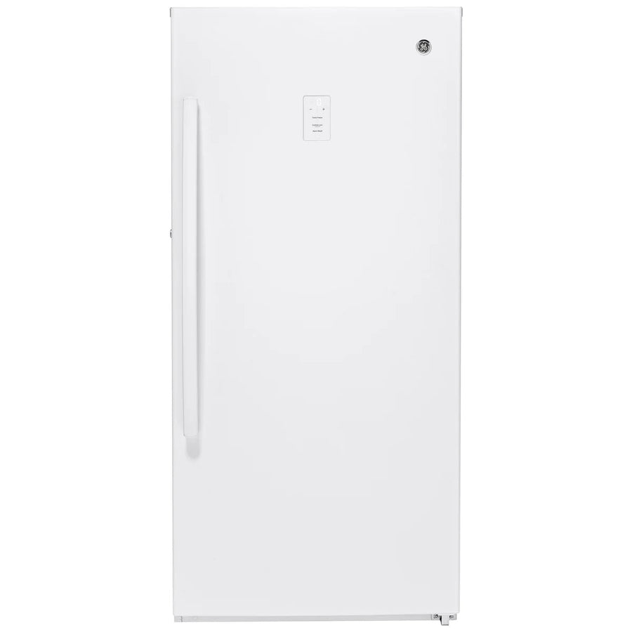 GE White 29 in 14.1 cu. ft. Frost-free Upright Freezer