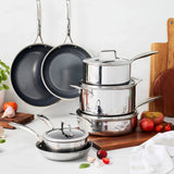 HENCKELS Paradigm Hybrid Ceramic Non-Stick Tri-ply Clad Cookware Set, 11-piece product image 3