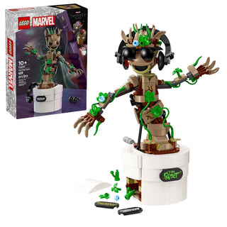 LEGO Marvel Dancing Groot, Animated Guardians of the Galaxy Toy 76297