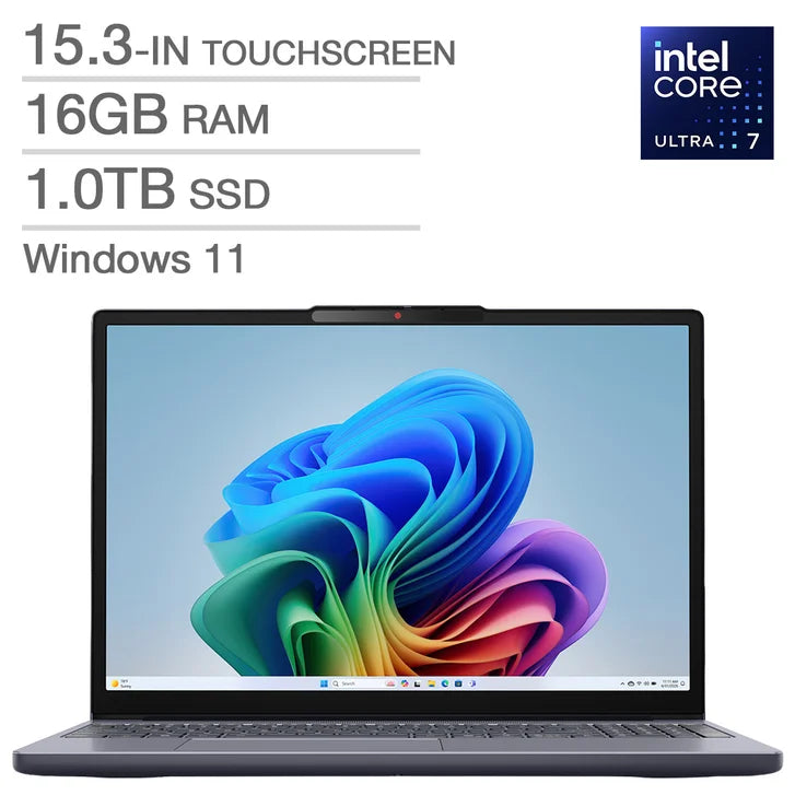 Lenovo IdeaPad Slim 3i Copilot+ PC 15.3-in. Touchscreen Laptop, Intel Core Ultra 7 355 - 16GB RAM, 1TB SSD product image 1