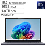 Lenovo IdeaPad Slim 3i Copilot+ PC 15.3-in. Touchscreen Laptop, Intel Core Ultra 7 355 - 16GB RAM, 1TB SSD product image 1