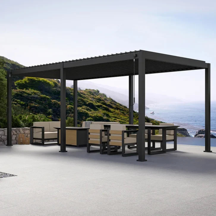Mirador 10 ft. x 20 ft. Adjustable Louvered Aluminum Pergola product image 1