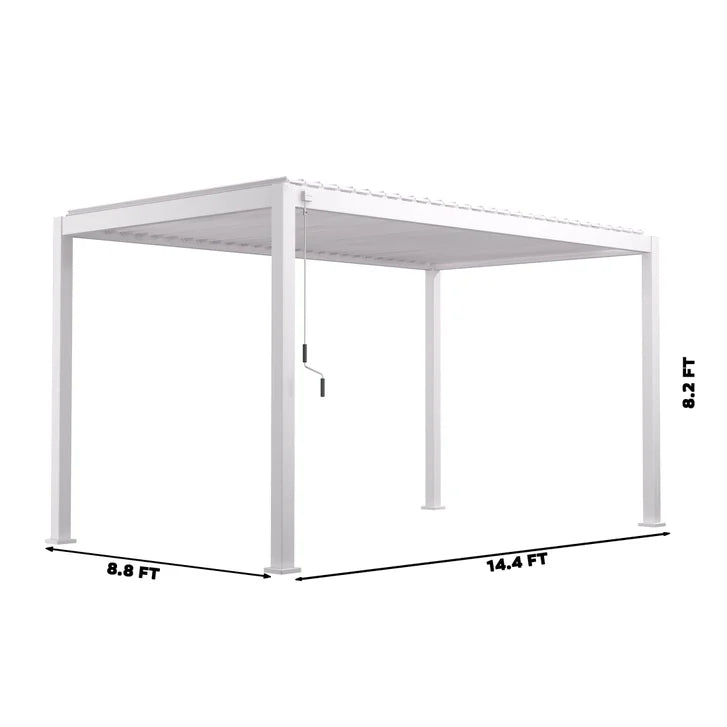 Mirador 8.8 ft. x 14.4 ft. Adjustable Louvered Aluminum Pergola product image 6