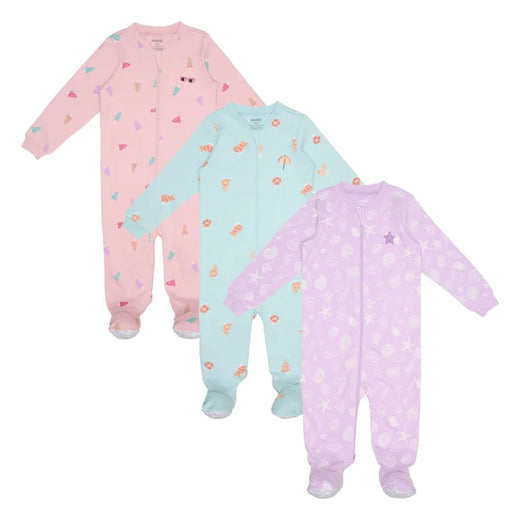 Pekkle Infant Organic Cotton Sleeper, 3-pack
