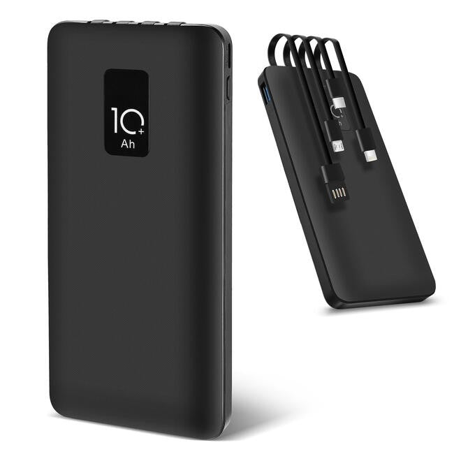 4 in 1 Fast Charging Power Bank with Built-in Cables, 10000mAh - PrimeCables product image