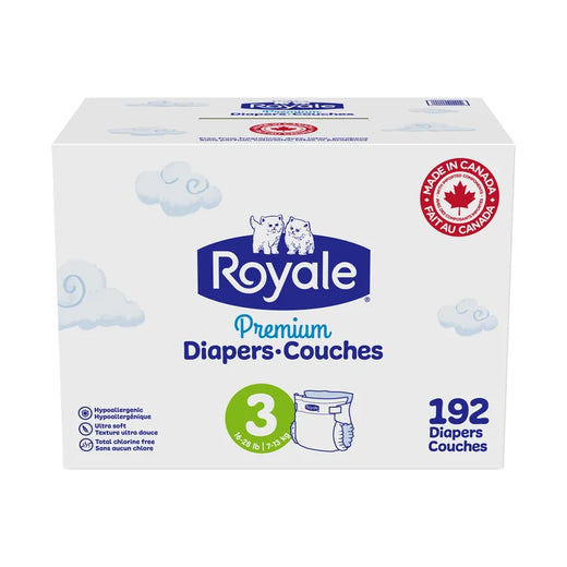 Royale Premium Baby Diapers, Sizes 3 - 6