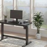 Tresanti Tessa 119.4 cm (47 in.) Adjustable Height Desk with LED Lighting, Black product image 6
