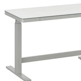 Tresanti Tessa 119.4 cm (47 in.) Adjustable Height Desk with LED Lighting, White product image 6