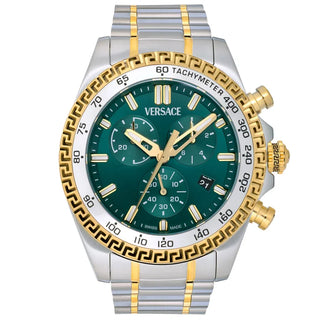 Versace Chrono X Green Dial Men's Watch